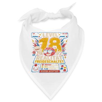 18 Geburtstag Gamer Volljährig Gaming Geschenk - Bandana - Weiß - Vorne