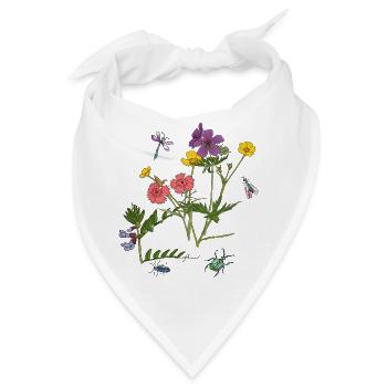 Blumenwiese - Bandana - Weiß - Vorne