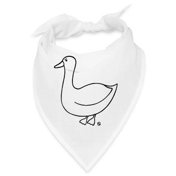 Gans verärgert 2 - Bandana - Weiß - Vorne