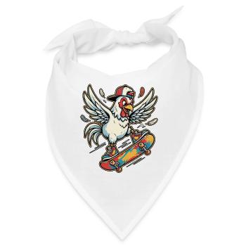 Skater Chicken - Bandana - Weiß - Vorne
