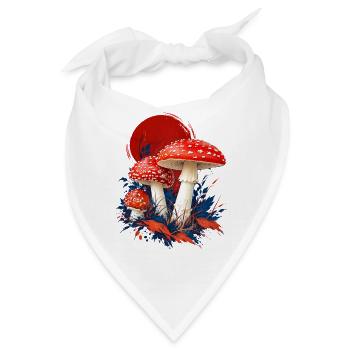 Fly Agaric Rotes Sonnenhemd - Bandana - Weiß - Vorne
