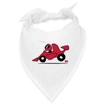Rennwagen - Bandana - Weiß - Vorne
