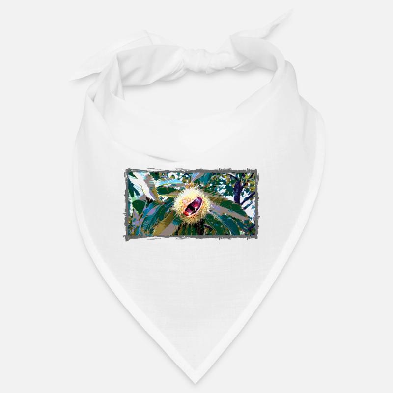 Chestnut in pointed leaf design Bandana