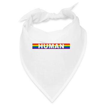 LGBT HUMAN - Bandana - Weiß - Vorne