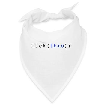 Javascript fuck(this); - Bandana - Weiß - Vorne