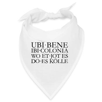 UBI BENE IBI COLONIA Kölsch Köln Design - Bandana - Weiß - Vorne