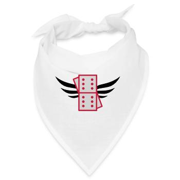 Domino / Dominoes / Spiel / Spieler - Bandana - Weiß - Vorne