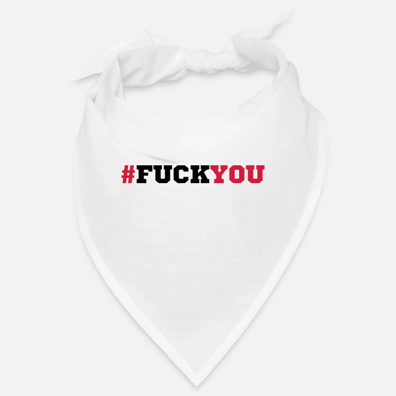 Hashtag text pattern symbol fuck you off logo desi Bandana