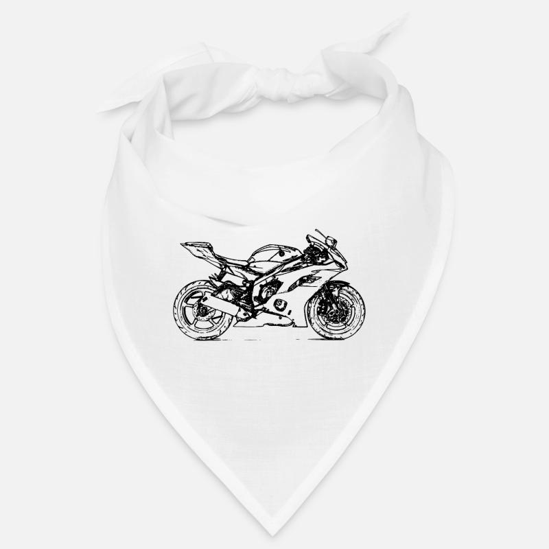 Course de moto moto course machine super athlète - Bandana - blanc