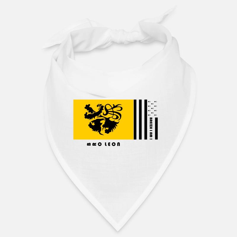 Bretagne - Blason Pays de Léon - Bandana - blanc