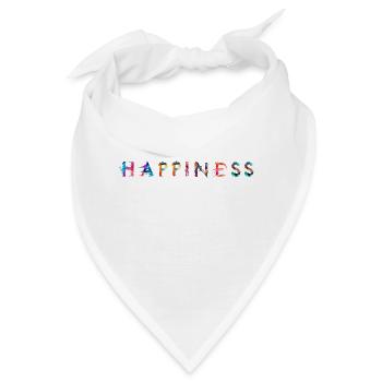 Glück, Happiness - Bandana - Weiß - Vorne