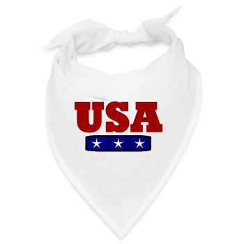 Usa - Bandana - Weiß - Vorne