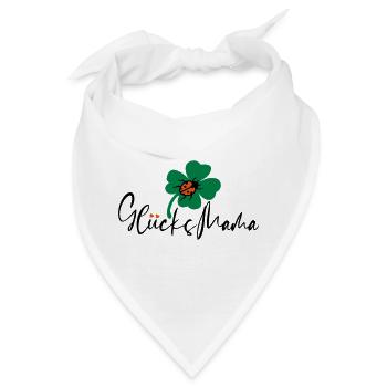 Glück Mama Kleeblatt - Bandana - Weiß - Vorne