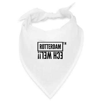 Abstraktes geometrisches Muster in Erdtönen - Bandana - Weiß - Vorne