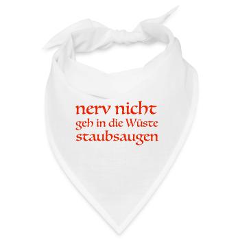 nerv nicht - Bandana - Weiß - Vorne