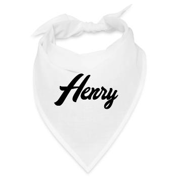 Henry Name Schwarz - Bandana - Weiß - Vorne
