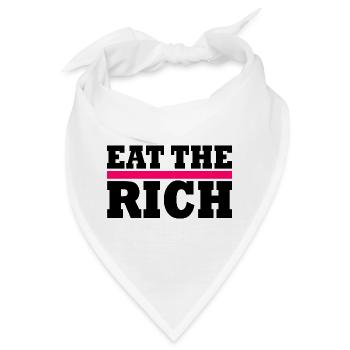 Eat the rich - Bandana - Weiß - Vorne