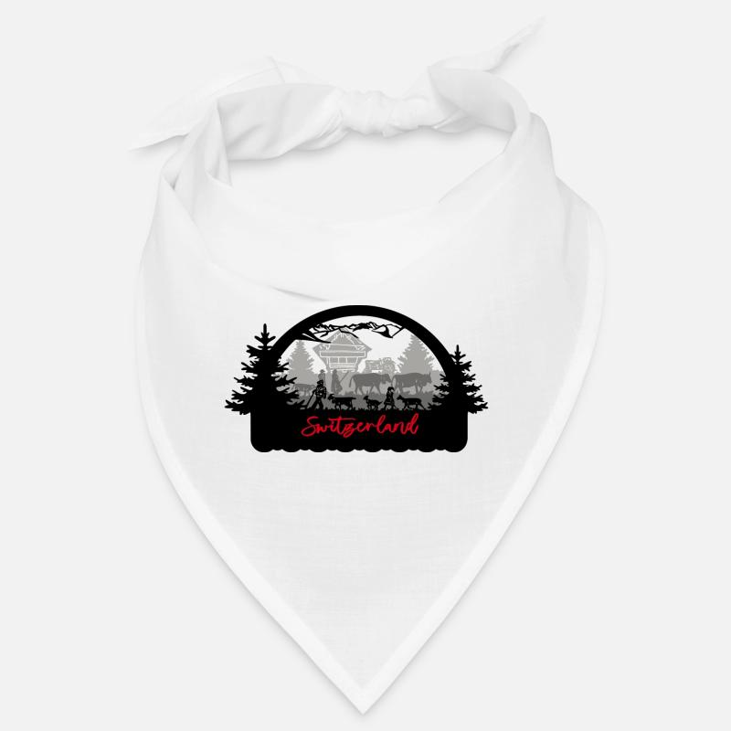 Switzerland Scherenschnitt Bandana