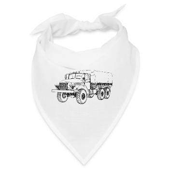 LKW Militär Ural 4320 375 D Plane Pritsche 6x6 - Bandana - Weiß - Vorne