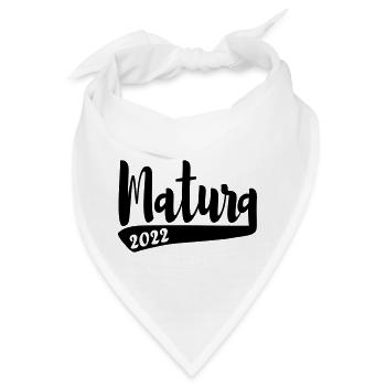 Abschluss Matura 2022 schlicht Ak 22 - Bandana - Weiß - Vorne