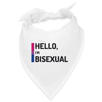 Hallo, ich bin bisexuell - Bandana - Weiß - Vorne