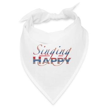 Musik singen Happy Musiker - Bandana - Weiß - Vorne