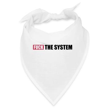 Aufstand fuck the system - Bandana - Weiß - Vorne