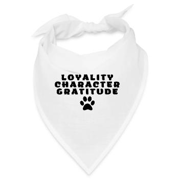 Loyality Character Gratitude Dog lovers - Bandana - Weiß - Vorne