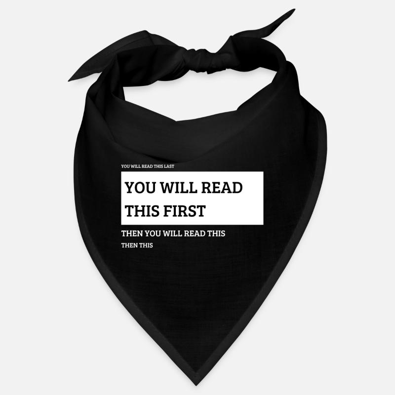 Vous lirez ceci en premier. Conception de texte amusante Bandana