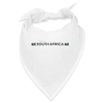 Südafrika – Südafrika Flaggen - Bandana - Weiß - Vorne