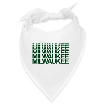 Milwaukee Raster Muster - Bandana - Weiß - Vorne