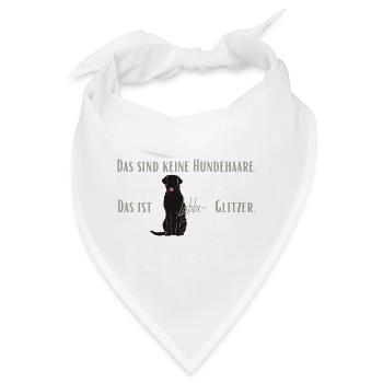 Kein Hundehaar, Labbi-Glitzer! - Bandana - Weiß - Vorne