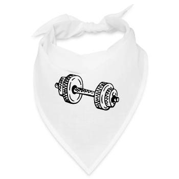 Hantel Fitness Krafttraining Gewichtheben - Bandana - Weiß - Vorne
