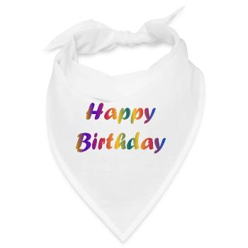 ALLES GUTE ZUM GEBURTSTAG!. ALLES GUTE ZUM GEBURTSTAG!. JAHRESTAG. - Bandana - Weiß - Vorne