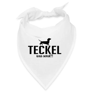 Teckel was sonst Hunde Spruch Wilsigns - Bandana - Weiß - Vorne
