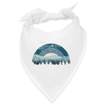 Blue Arc Forest Landschaft - Bandana - Weiß - Vorne