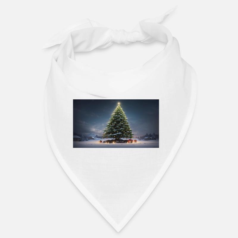Winterlicher Weihnachtsbaum mit Geschenken Bandana
