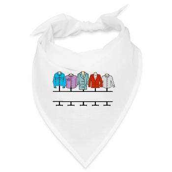 Bekleidungsgeschäft Herren Standard-Schaufensterpuppe - Bandana - Weiß - Vorne