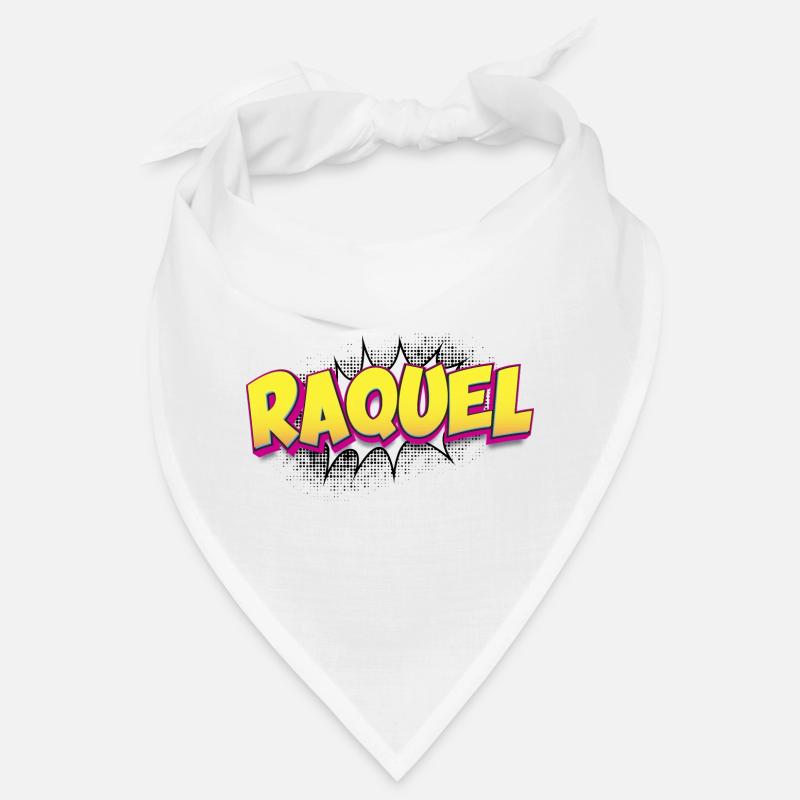 Raquel Benutzerdefinierter Name Comic-Buch-Stil Pop-Art, Bandana
