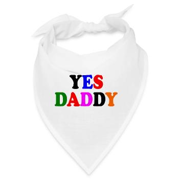 Yes daddy - Bandana - Weiß - Vorne