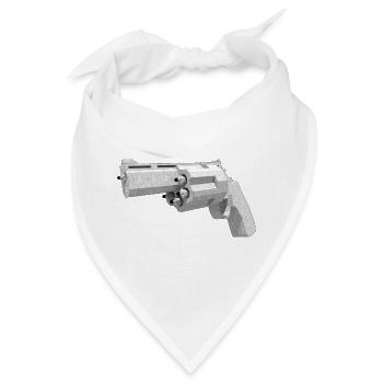 Humanisierte Pistole - Bandana - Weiß - Vorne