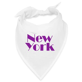 NEW YORK-Purple Broadway - Bandana - Weiß - Vorne