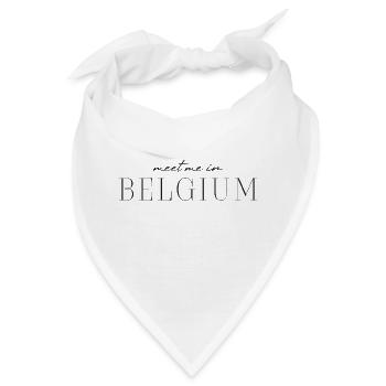 Belgien T-Shirt: Mode & Pralinen, pure Eleganz - Bandana - Weiß - Vorne