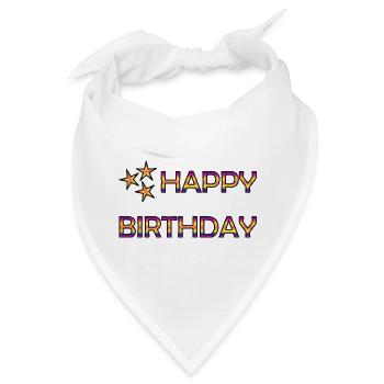 JAHRESTAG. ALLES GUTE ZUM GEBURTSTAG - Bandana - Weiß - Vorne