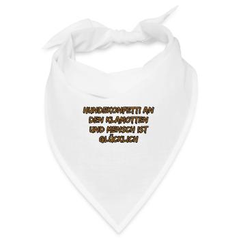 Hundekonfetti auf Kleidung Glücklich - Bandana - Weiß - Vorne