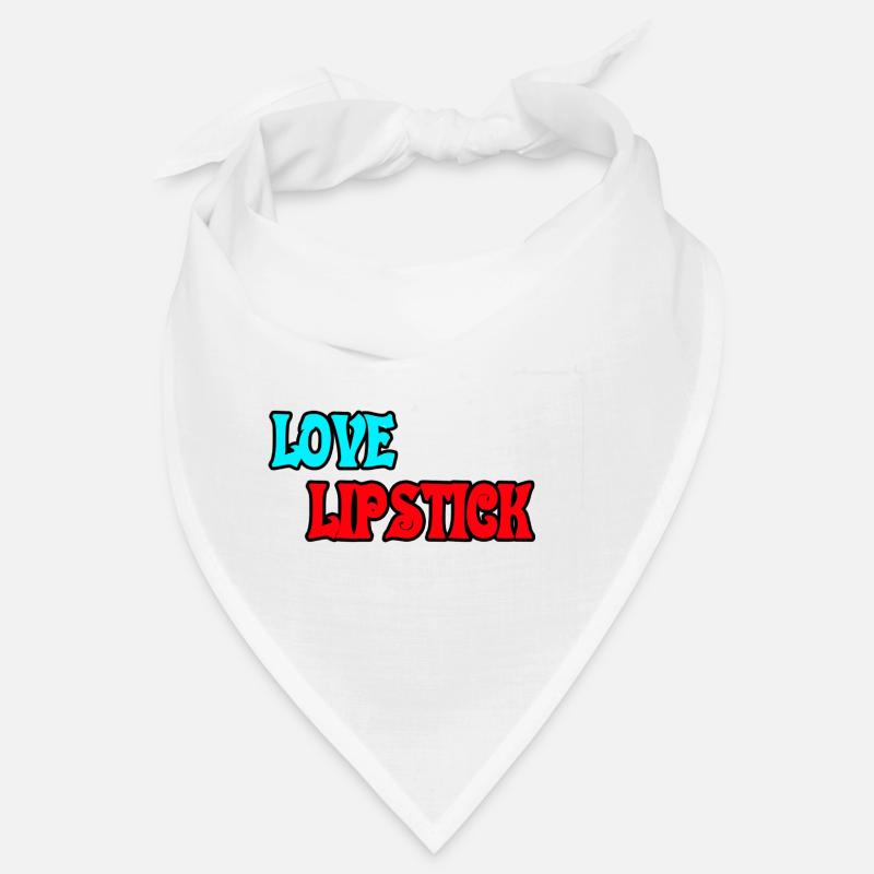 Décoration de dessin animé de rouge à lèvres joyeux - Bandana - blanc