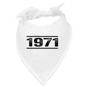 1971 Retro 1971 Geburtstag 1971 Vintage 1971 - Bandana - Weiß - Vorne