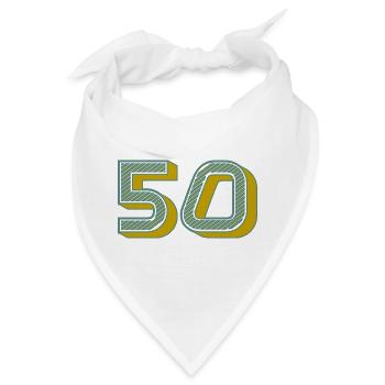 Nummer 50 des modernen Horoskops - Bandana - Weiß - Vorne