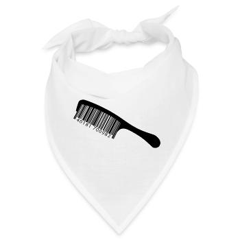 Illustrationskamm mit Barcode - Bandana - Weiß - Vorne