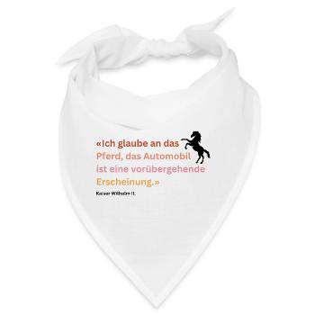 "Ich glaube an das Pferd" - Bandana - Weiß - Vorne